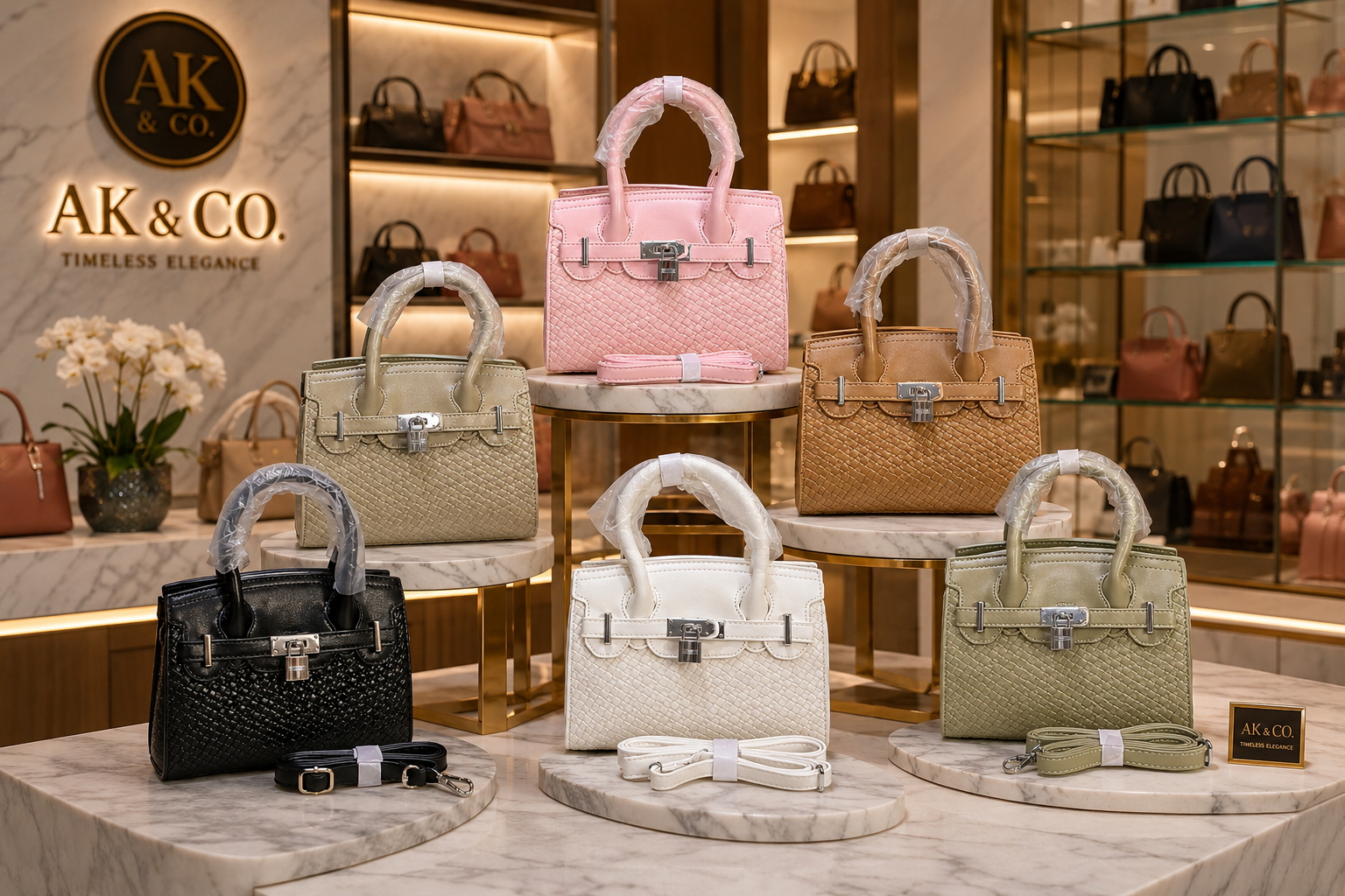 Women's Elegant Structured Satchel Handbag // LADIES PURSE – AK 222-2-35