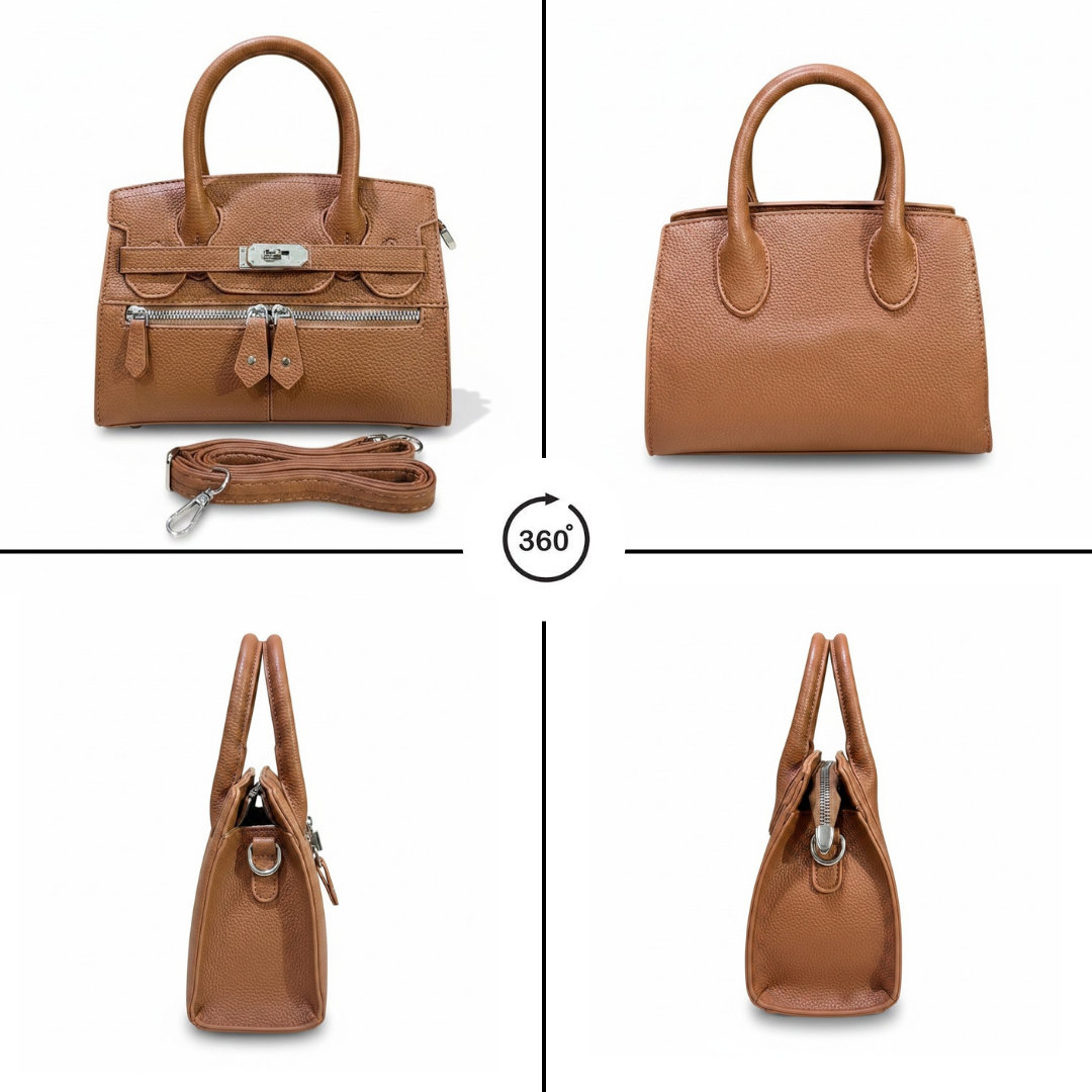 Women's Premium Top Handle Satchel Bag // Ladies Purse-AK222-1-33