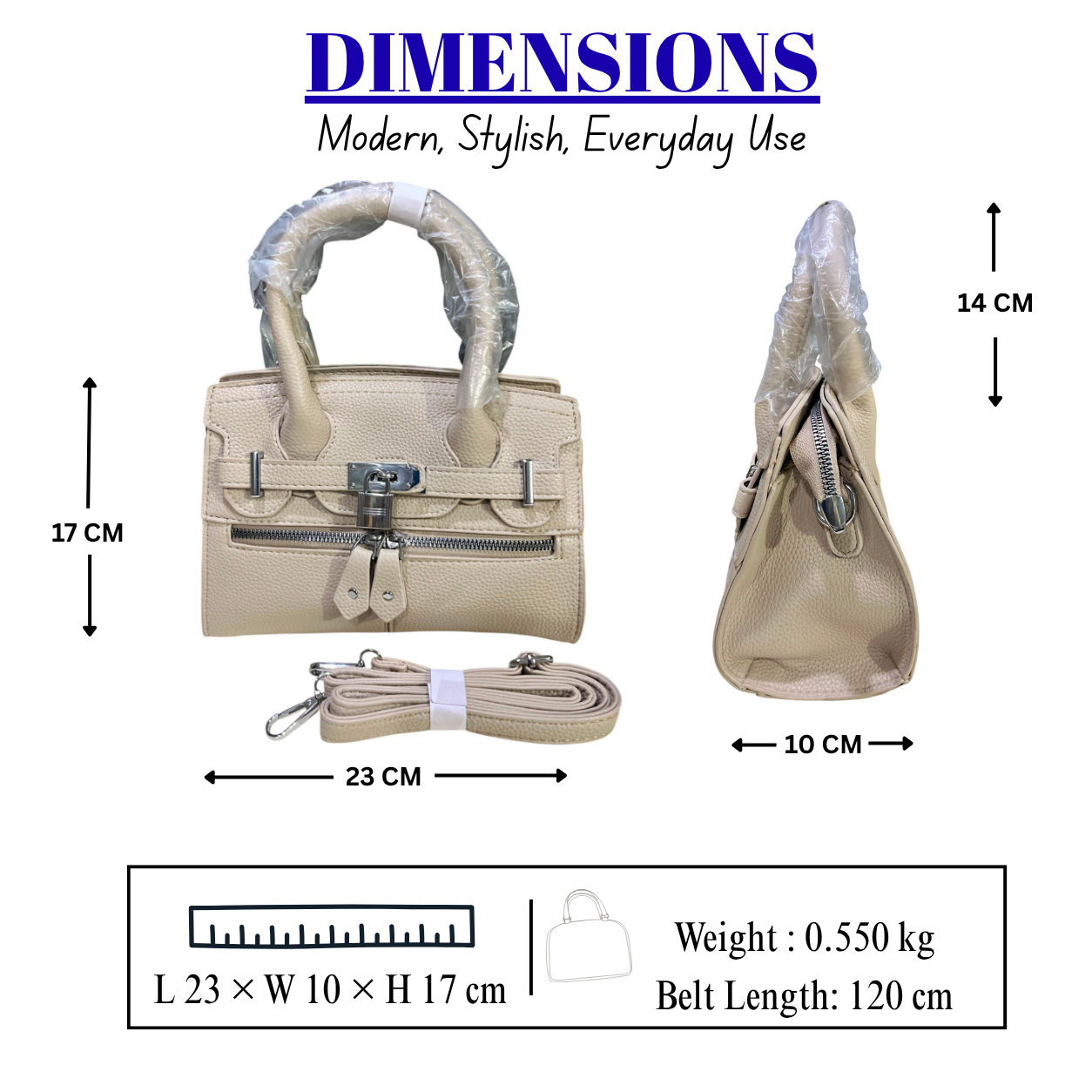 Women's Premium Top Handle Satchel Bag // Ladies Purse-AK222-1-33