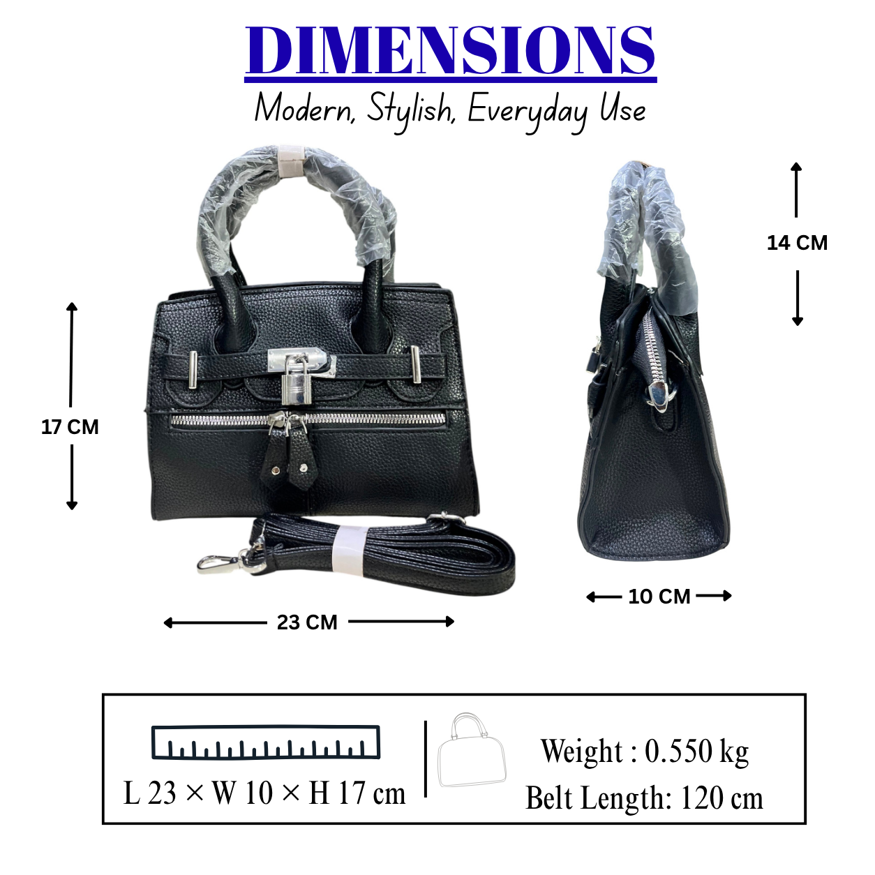 Women's Premium Top Handle Satchel Bag // Ladies Purse-AK222-1-33