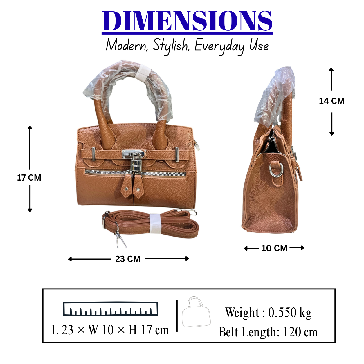 Women's Premium Top Handle Satchel Bag // Ladies Purse-AK222-1-33