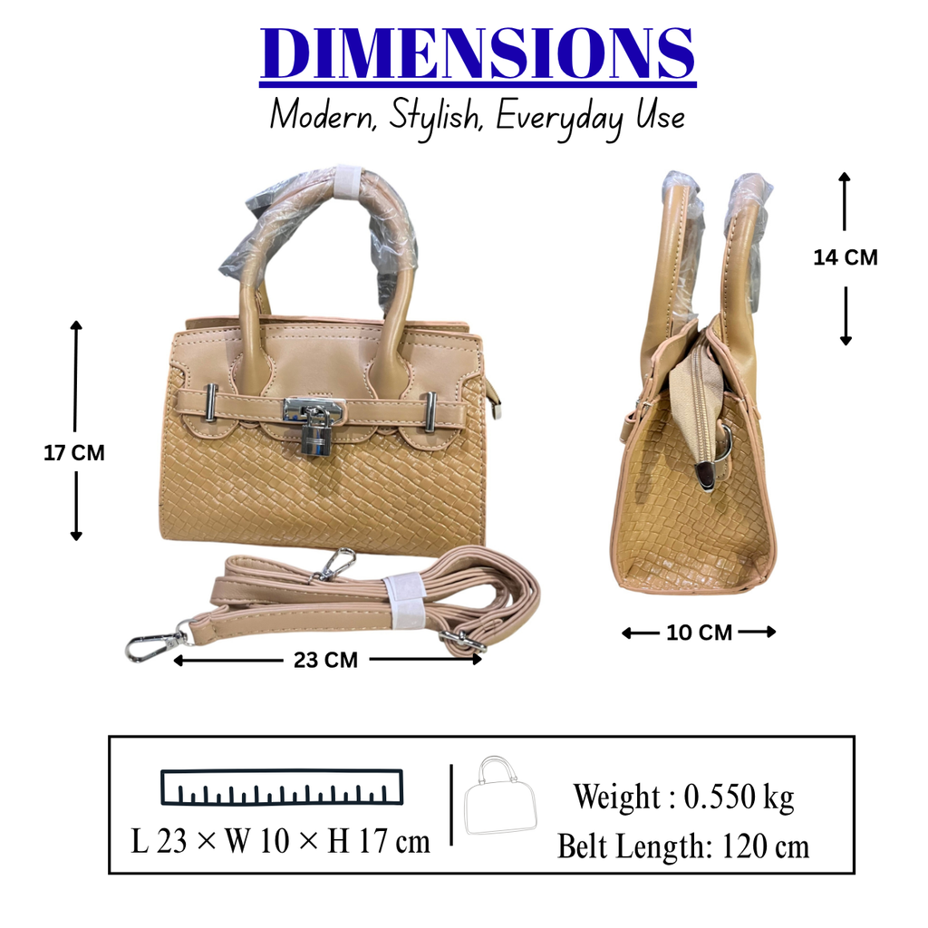 Women's Elegant Structured Satchel Handbag // LADIES PURSE – AK 222-2-35