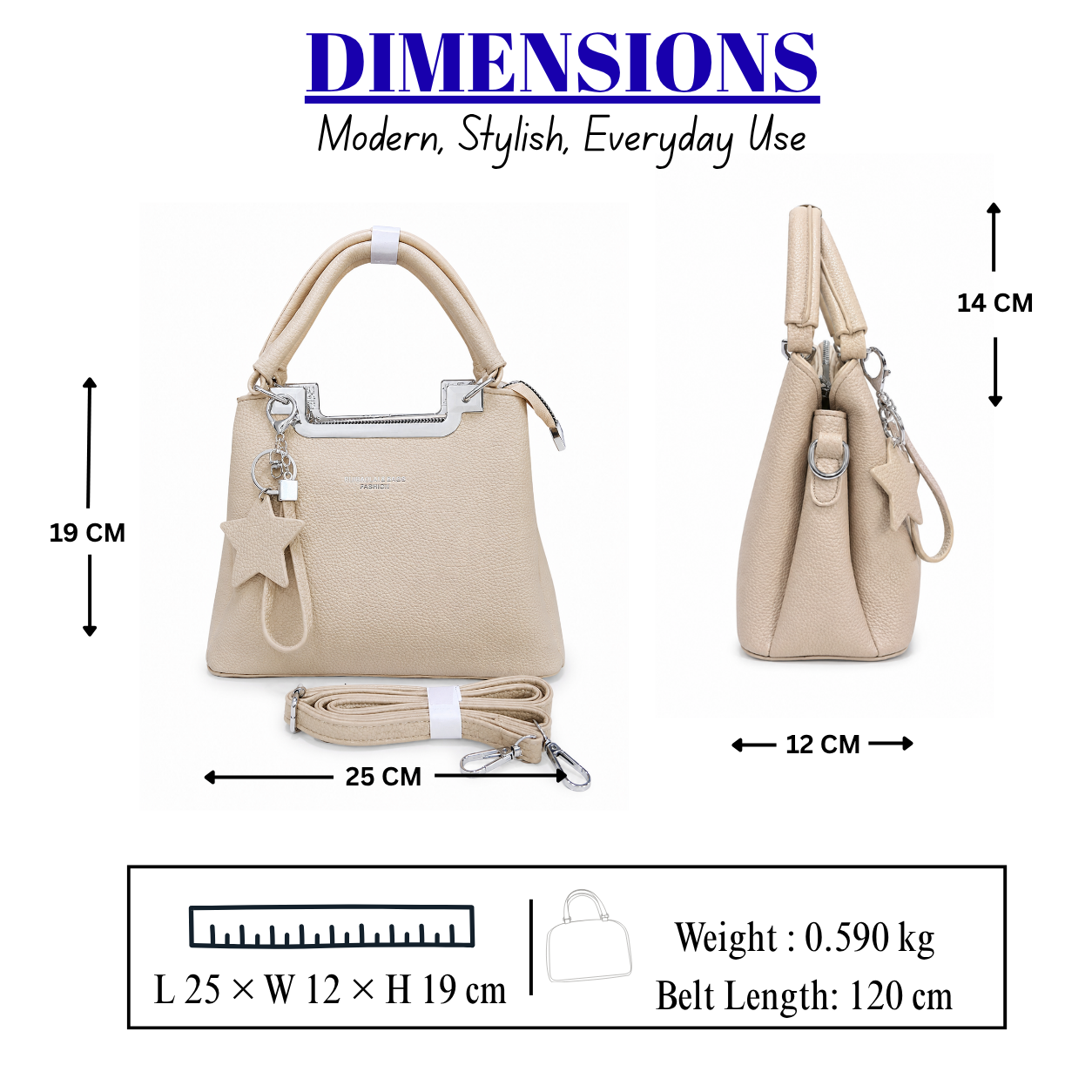 Women's Chic Structured Tote & Satchel Bag // Ladies Purse –AK 222-3-42