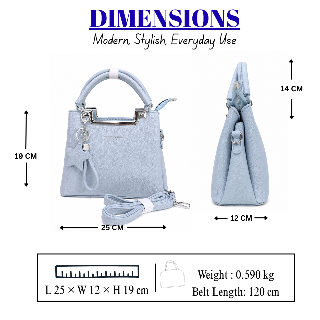 Women's Chic Structured Tote & Satchel Bag // Ladies Purse –AK 222-3-42