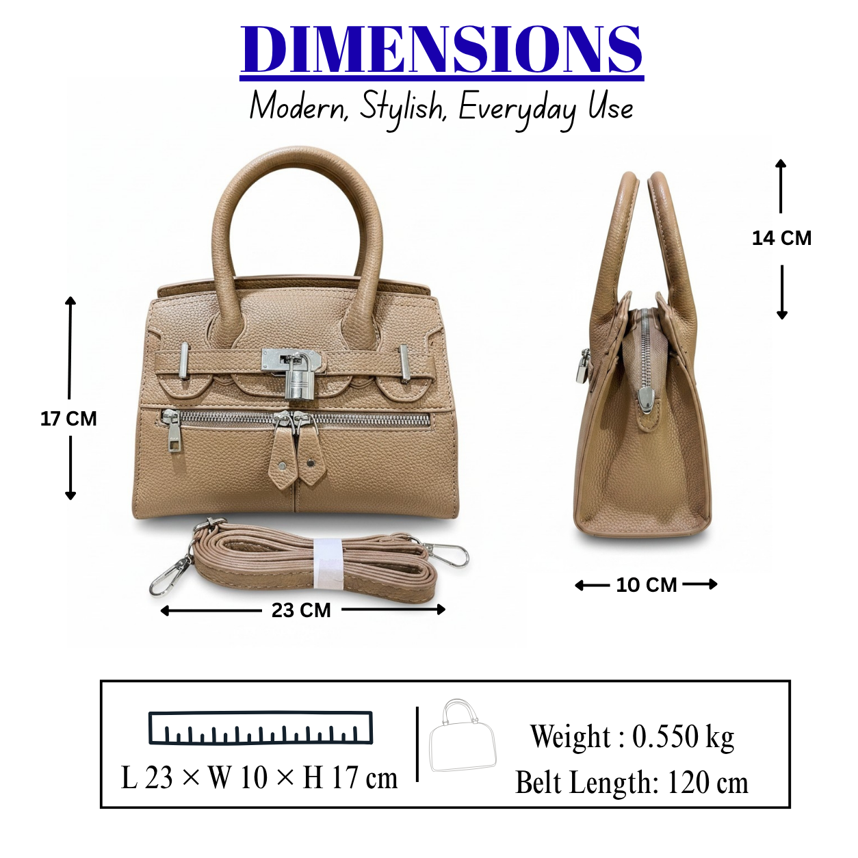 Women's Premium Top Handle Satchel Bag // Ladies Purse-AK222-1-33