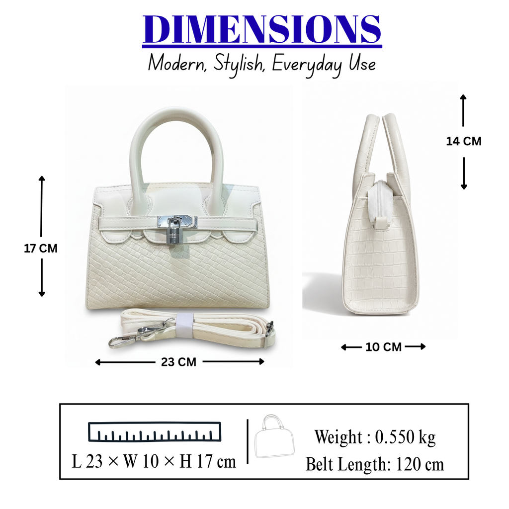 Women's Elegant Structured Satchel Handbag // LADIES PURSE – AK 222-2-35