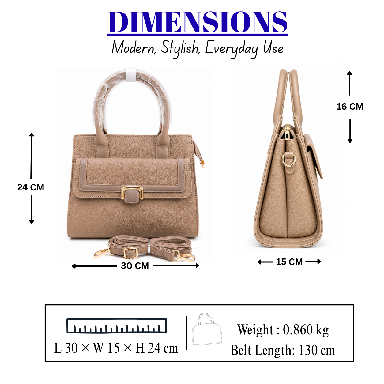 Women's Luxury Textured PU Leather Handbag//LADIES PURSE-AK771-2-41