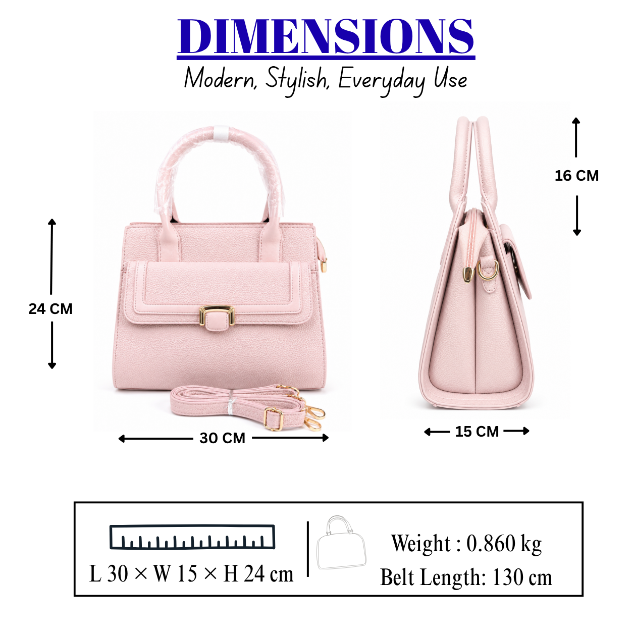 Women's Luxury Textured PU Leather Handbag//LADIES PURSE-AK771-2-41