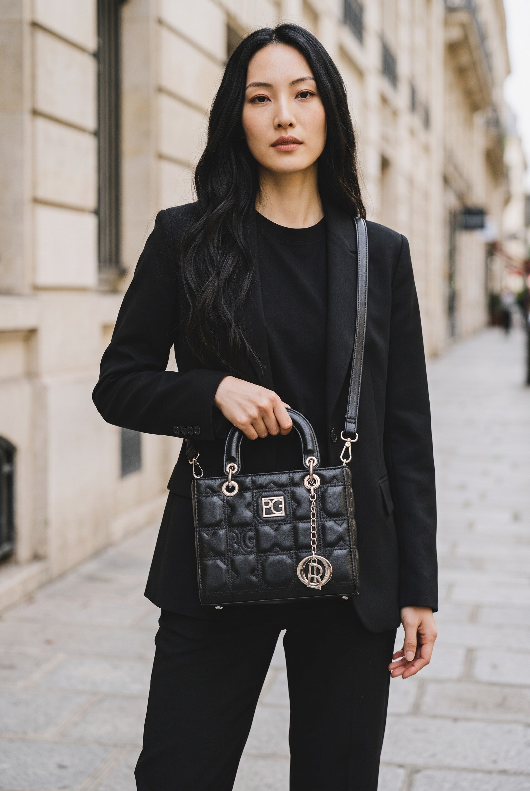 Trendy  Square Tote Bag for Girls | Quilted PU Leather Handbag with Shoulder Strap AK-200-2