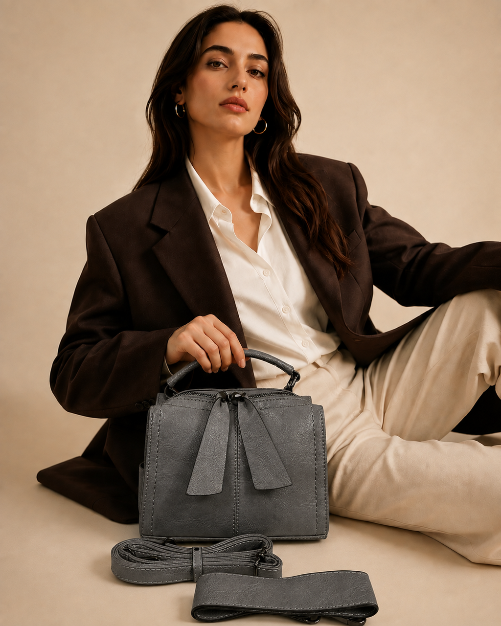 Women’s Premium Leather Crossbody Shoulder Bag – Small Stylish Messenger Handbag AKP-8828-1