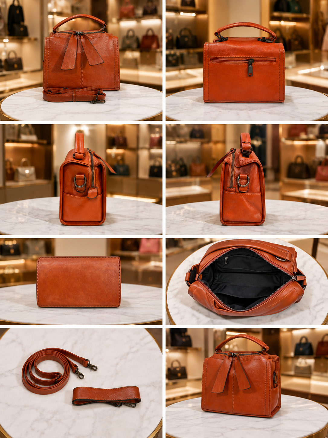 Women’s Premium Leather Crossbody Shoulder Bag – Small Stylish Messenger Handbag AKP-8828-1