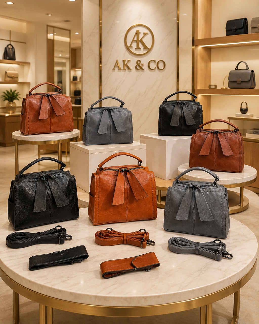 Women’s Premium Leather Crossbody Shoulder Bag – Small Stylish Messenger Handbag AKP-8828-1