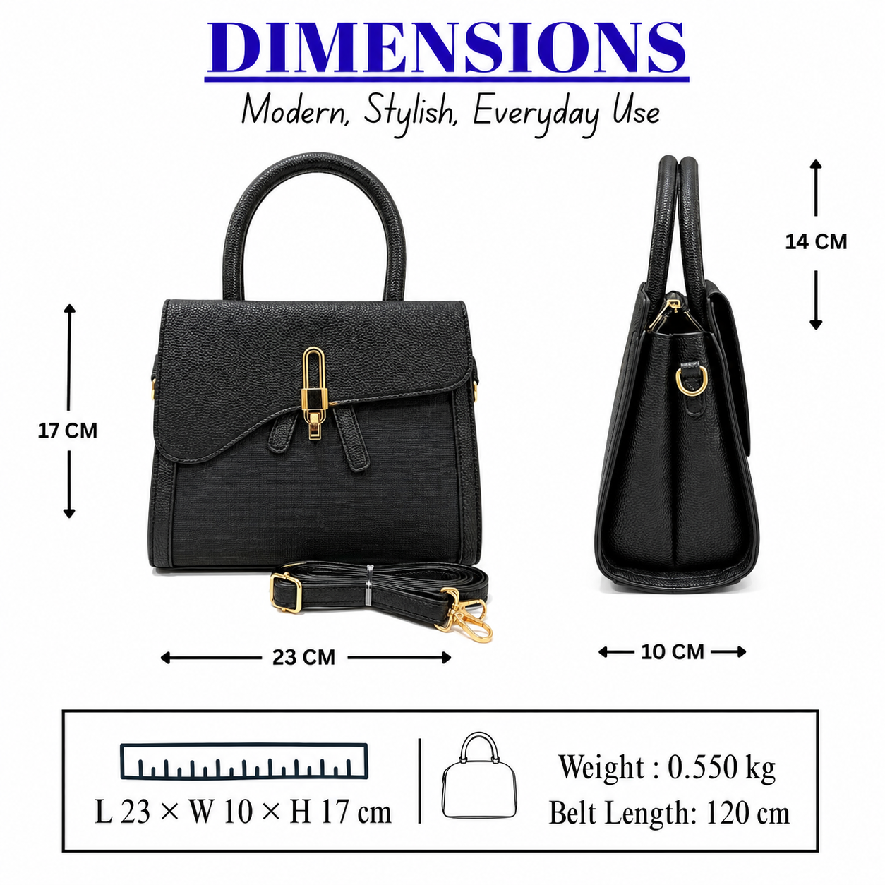 Elegant Women's Satchel Handbag // Ladies Purse – AK 771-1-43