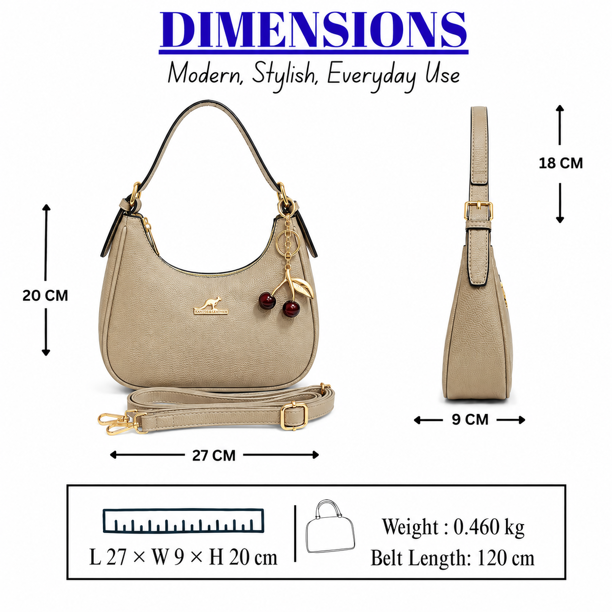 Luxury Women's Top Handle Handbag // Ladies Purse-AK 009-1-33