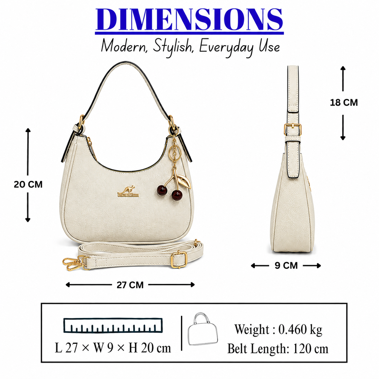 Luxury Women's Top Handle Handbag // Ladies Purse-AK 009-1-33