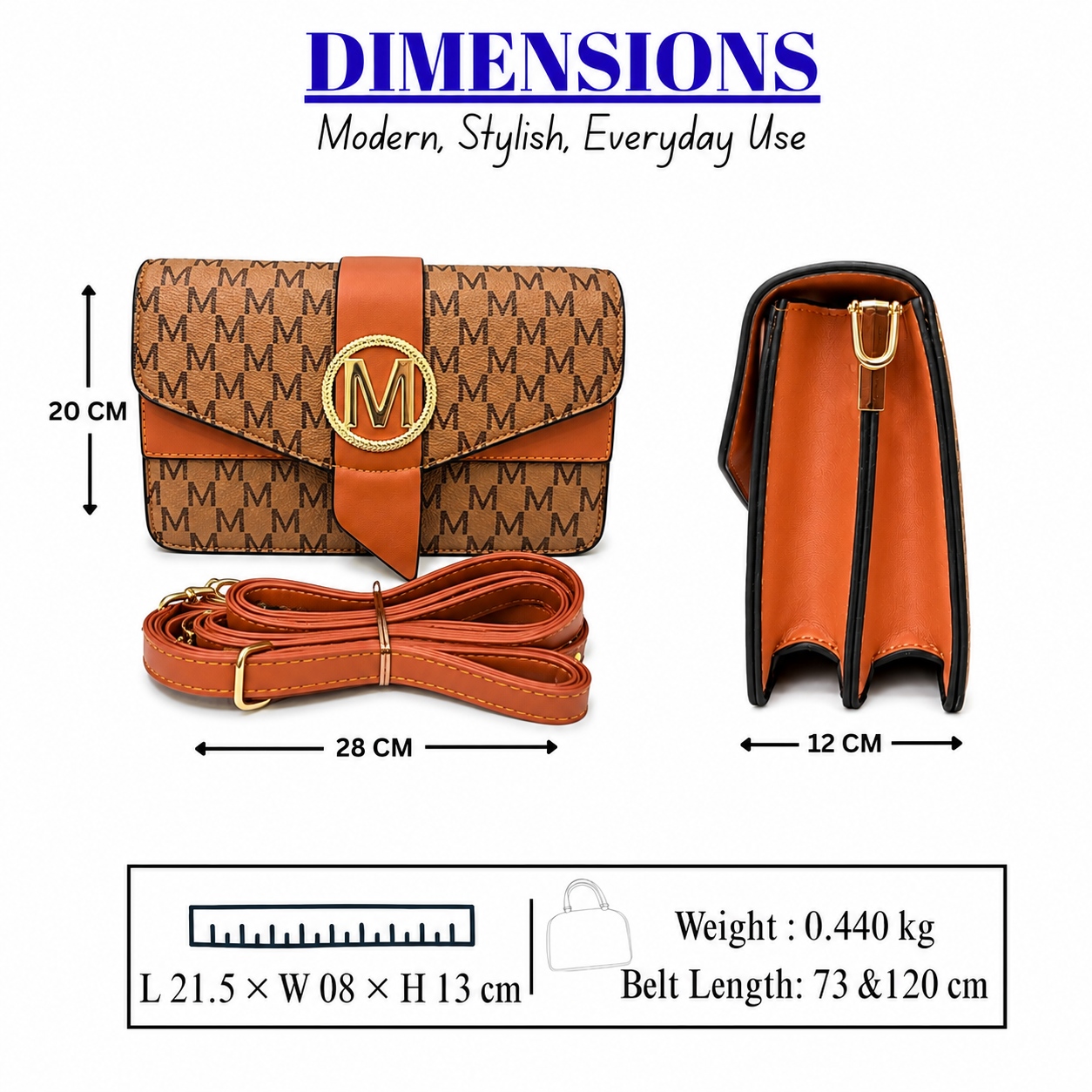 Mughal Women’s Designer Crossbody Sling Bag |with Adjustable Strap- AK 033-1-33