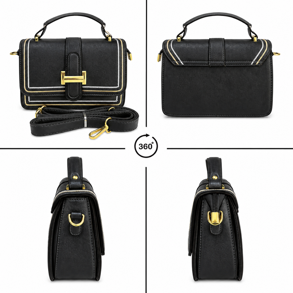 Women's Crossbody Sling Bag // Flap Sling Bag//Monogram Print AK-107-33