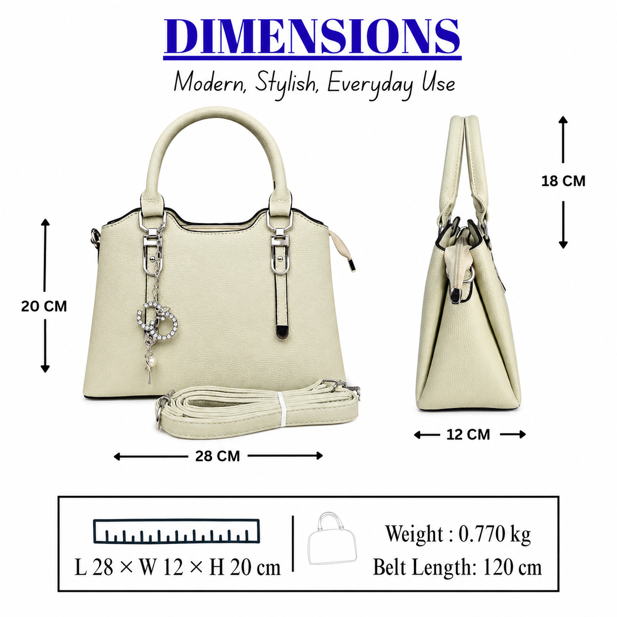 Chic Women's Structured Handbag // Ladies Purse –AK 22-1-41