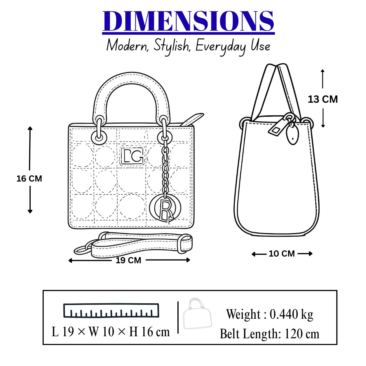 Trendy  Square Tote Bag for Girls | Quilted PU Leather Handbag with Shoulder Strap AK-200-2