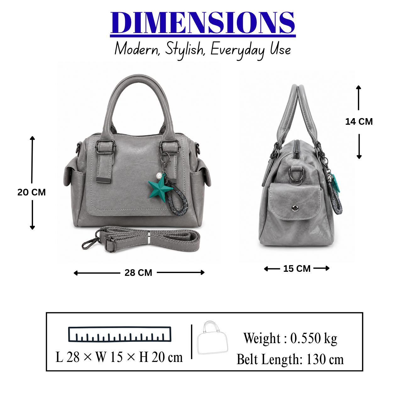 Premium Women's Fashion Handbag | Stylish PU Leather Shoulder-AK 8894-40