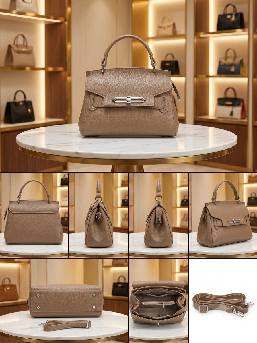 Simple Designer Women Shoulder Bags  Large Capacity Luxury Leather Fashion Handbags With Top Handle  AKP 355-1-36