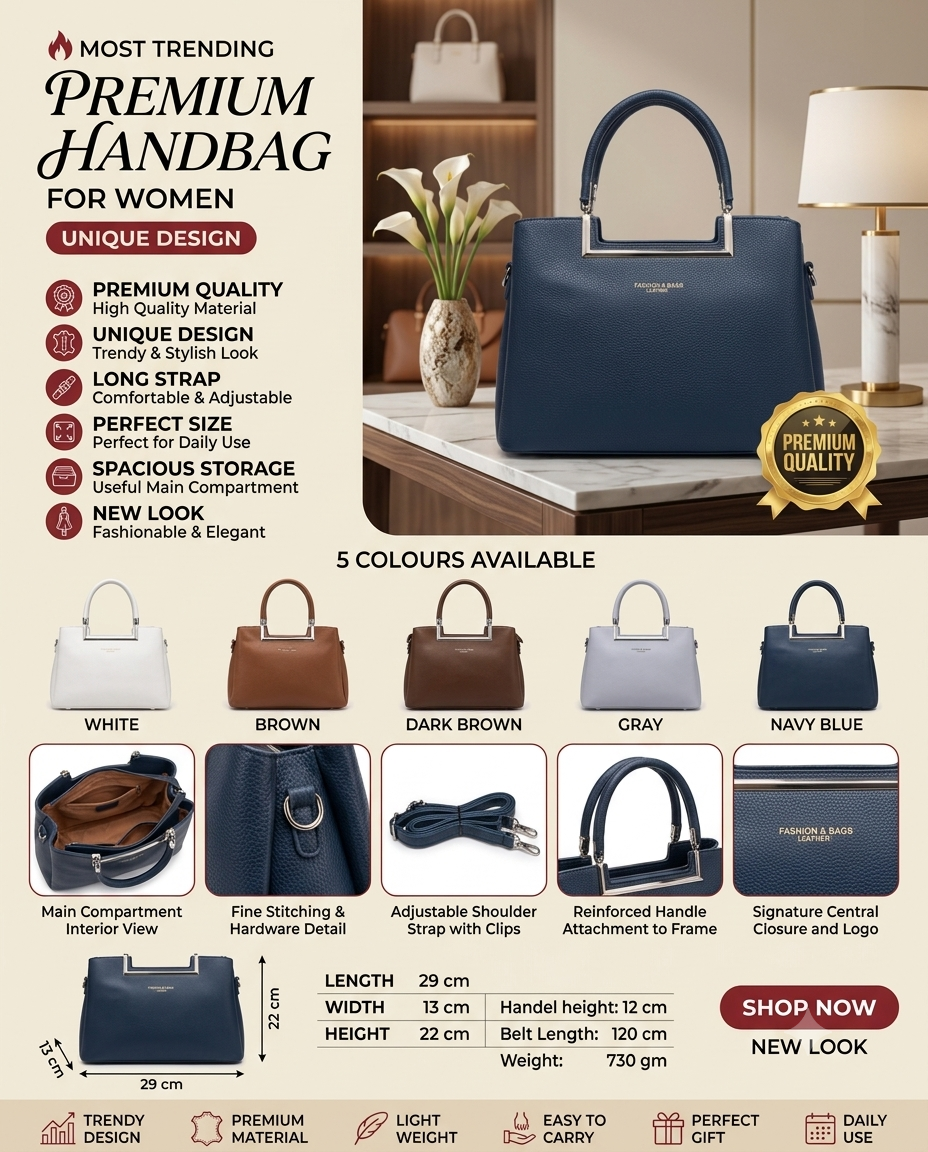 Women's Fashion Top Handle Bag // Ladies Purse- AKP-366-1-45