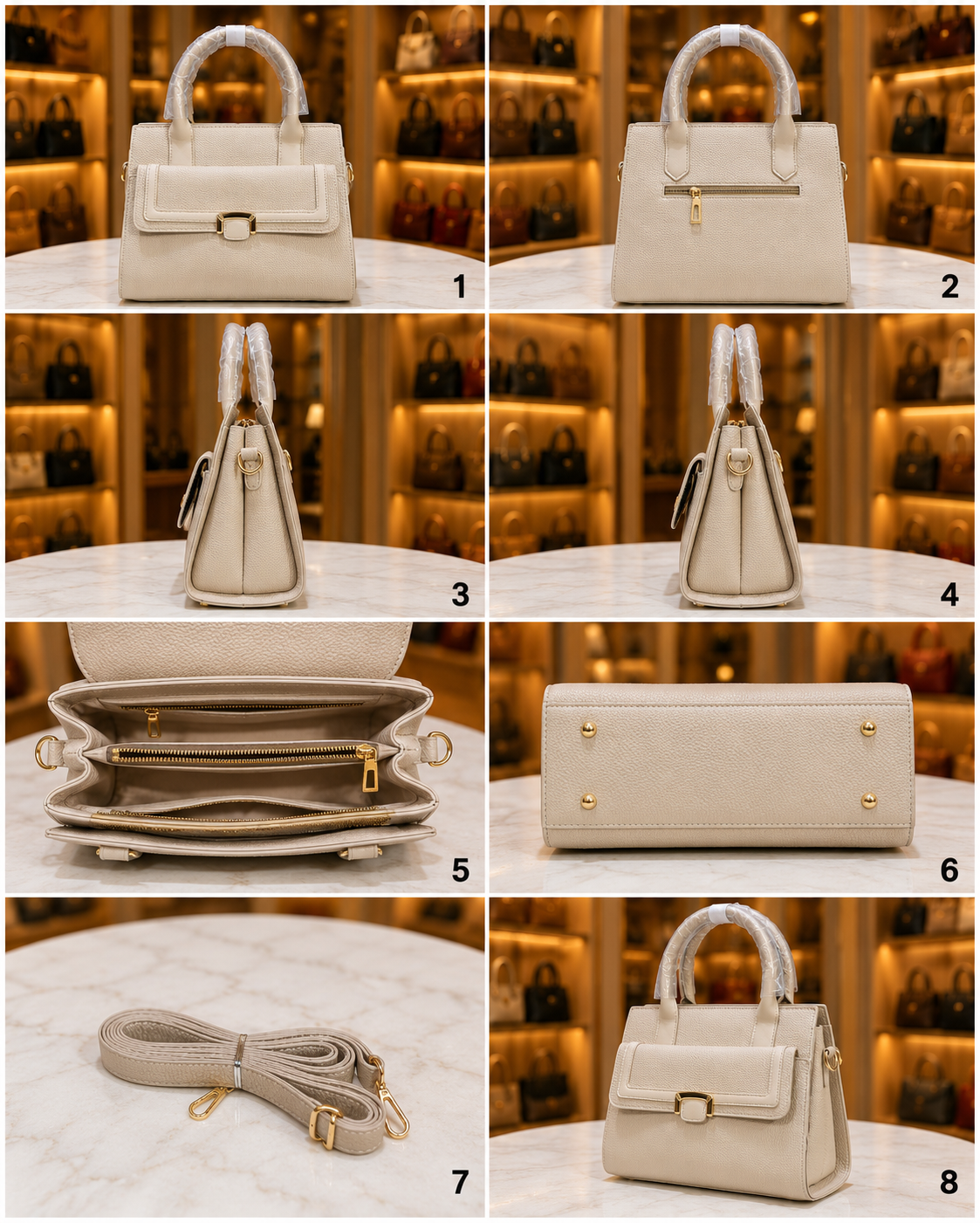 Women's Luxury Textured PU Leather Handbag//LADIES PURSE-AK771-2-41
