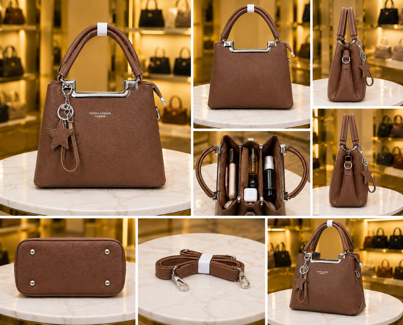 Women's Chic Structured Tote & Satchel Bag // Ladies Purse –AK 222-3-42