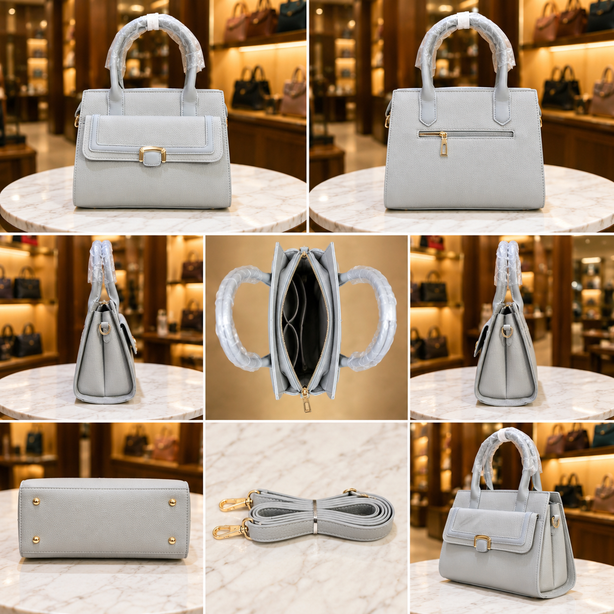 Women's Luxury Textured PU Leather Handbag//LADIES PURSE-AK771-2-41
