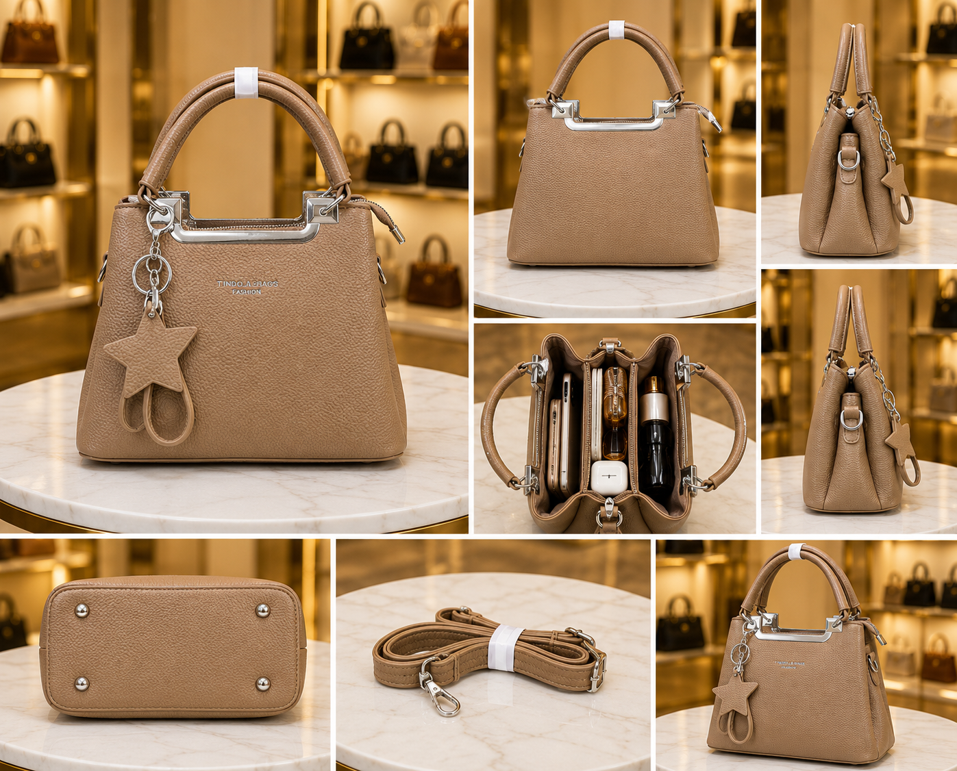 Women's Chic Structured Tote & Satchel Bag // Ladies Purse –AK 222-3-42